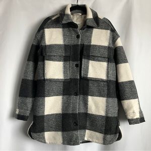 Abercrombie & Fitch Oversized Plaid Shirt Jacket